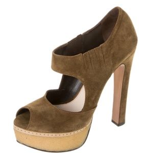 PRADA SUEDE PLATFORM PUMPS